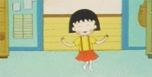 chibi-maruko-chan-dancing.gif