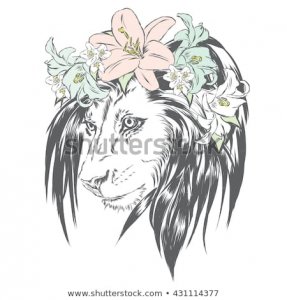 beautiful-lion-wearing-crown-flowers-450w-431114377.jpg