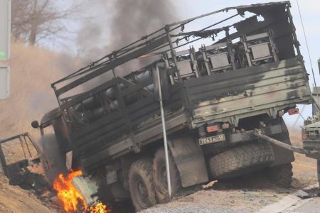 Destroyed Russian supply convoy in Chernigiv region.jpg