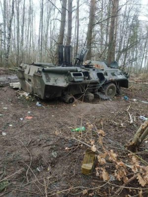 Destruction near Pryluky Chernihiv Oblast Russian 2nd Guards Motor Rifle Division lost two R14...jpg