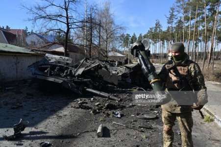 NLAW used to destroy a Russian BMD4 He also has a captured AK12 Irpi.jpg