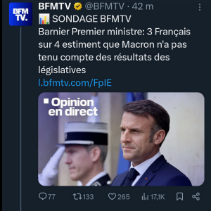 Macron pas tenu compte élection BFM sondage  .png