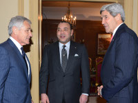 Mohammed VI, Kerry, Chuck Hagel.jpg