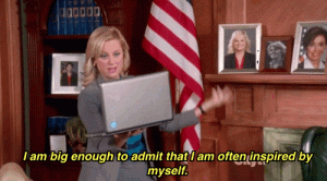 amy-poehler-often-inspired-by-myself.gif